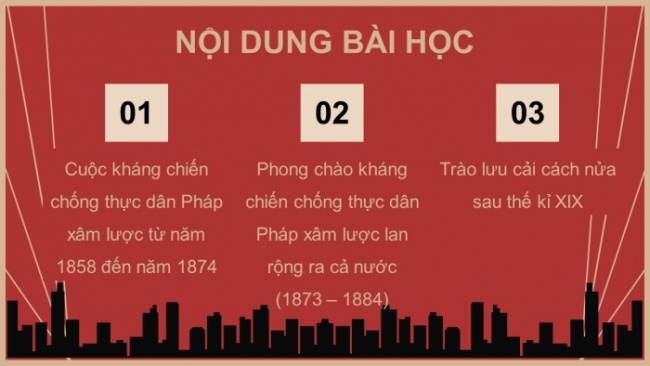 Soạn giáo án điện tử Lịch sử 8 KNTT Bài 17: Cuộc kháng chiến chống thực dân Pháp xâm lược từ năm 1858 đến năm 1884 (P2)