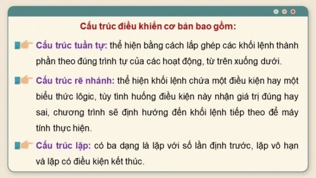 Soạn giáo án điện tử Tin học 8 KNTT Bài 14: Cấu trúc điều khiển