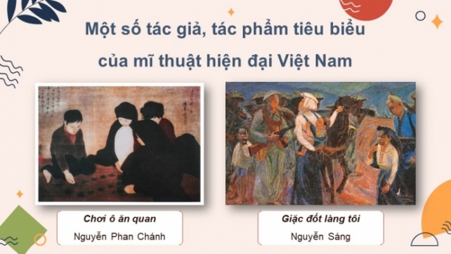 Soạn giáo án điện tử Mĩ thuật 8 KNTT Bài 13: Một số tác giả, tác phẩm mĩ thuật Việt Nam thời kì hiện đại