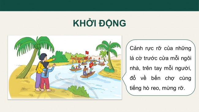 Soạn giáo án điện tử tiếng việt 4 cánh diều Bài 14 Đọc 2: Mít tinh mừng độc lập