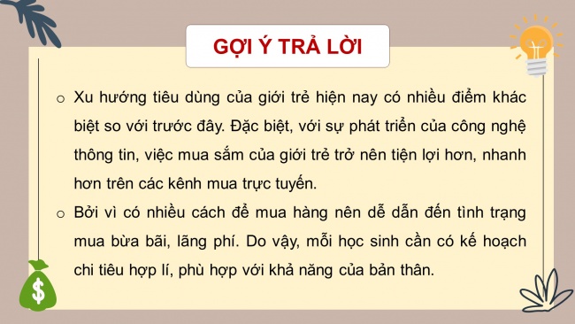Soạn giáo án điện tử HĐTN 4 cánh diều Tuần 27: Tiết kiệm trong sinh hoạt gia đình - Hoạt động 1, 2