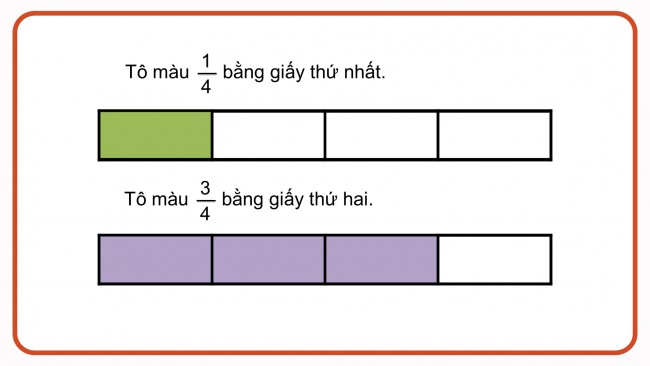 Soạn giáo án điện tử toán 4 cánh diều Bài 61: So sánh hai phân số cùng mẫu số