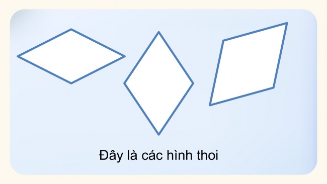 Soạn giáo án điện tử toán 4 cánh diều Bài 66: Hình thoi