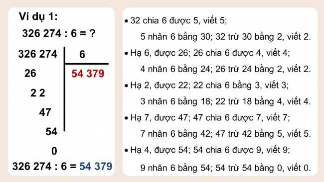 Soạn giáo án điện tử toán 4 CTST Bài 49: Chia cho số có một chữ số