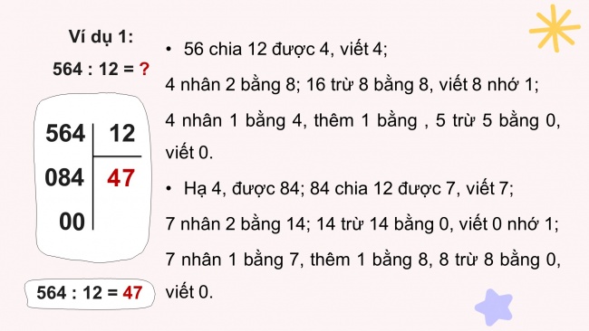 Soạn giáo án điện tử toán 4 CTST Bài 52: Chia cho số có hai chữ số