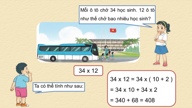 Soạn giáo án điện tử toán 4 KNTT Bài 43: Nhân với số có hai chữ số