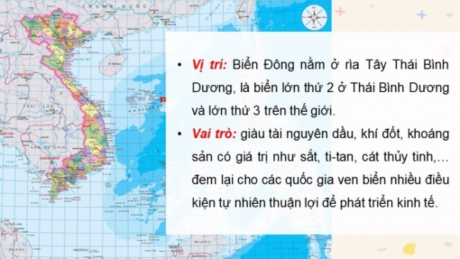 Soạn giáo án điện tử Địa lí 8 KNTT Bài 11: Phạm vi Biển Đông. Vùng biển đảo và đặc điểm tự nhiên vùng biển đảo Việt Nam