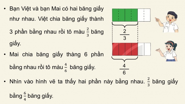 Soạn giáo án điện tử toán 4 KNTT Bài 55: Tính chất cơ bản của phân số