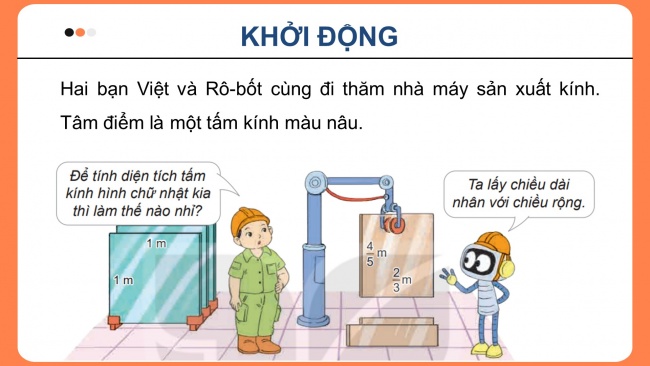 Soạn giáo án điện tử toán 4 KNTT Bài 63: Phép nhân phân số