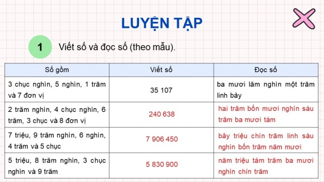 Soạn giáo án điện tử toán 4 KNTT Bài 67: Ôn tập số tự nhiên