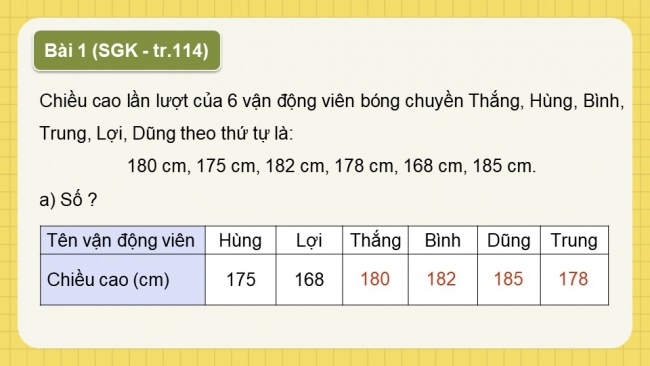 Soạn giáo án điện tử toán 4 KNTT Bài 72: Ôn tập một số yếu tố thống kê và xác suất