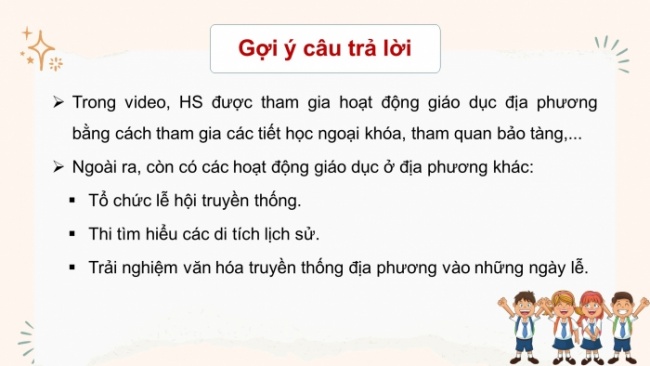 Soạn giáo án điện tử HĐTN 8 CTST (bản 1) Chủ đề 6: Tham gia hoạt động phát triển cộng đồng - Nhiệm vụ 6