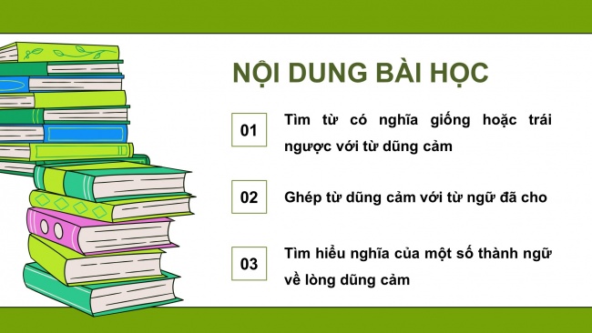 Soạn giáo án điện tử tiếng việt 4 cánh diều Bài 12 Luyện từ và câu 2: Mở rộng vốn từ: Dũng cảm