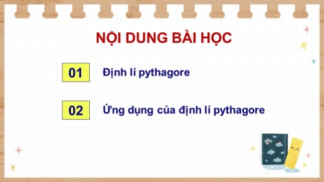 Soạn giáo án điện tử Toán 8 KNTT Bài 35: Định lí Pythagore và ứng dụng