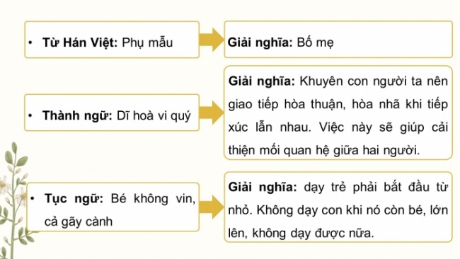 Soạn giáo án điện tử Ngữ văn 8 CD Bài 5 TH tiếng Việt: Ôn tập về từ Hán Việt, thành ngữ, tục ngữ