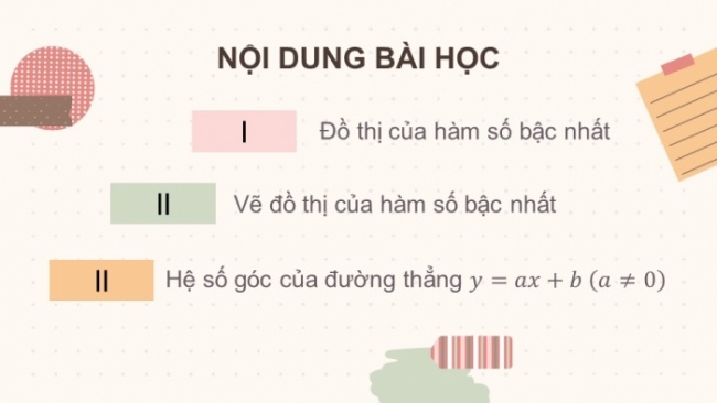 Soạn giáo án điện tử Toán 8 CD Chương 3 Bài 4: Đồ thị của hàm số bậc nhất y = ax + b (a ≠ 0)