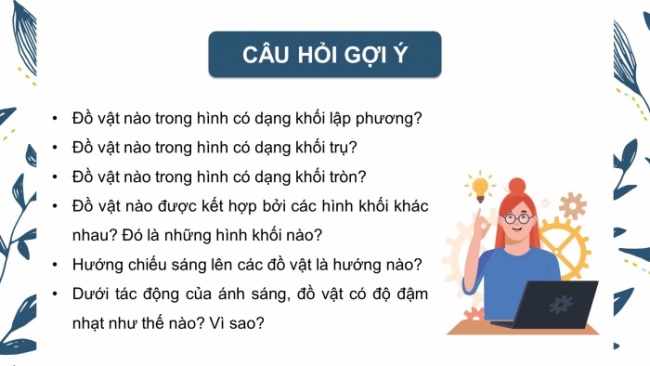 Soạn giáo án điện tử Mĩ thuật 8 CTST (bản 1) Bài 12: Tranh tĩnh vật