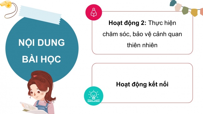 Soạn giáo án điện tử HĐTN 4 cánh diều Tuần 24: Chăm sóc, bảo vệ cảnh quan thiên nhiên quê hương - Hoạt động 2