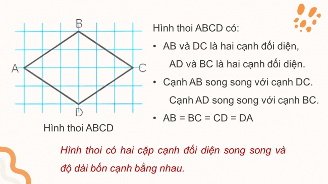 Soạn giáo án điện tử toán 4 CTST Bài 55: Hình thoi