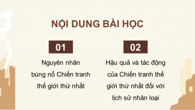 Soạn giáo án điện tử Lịch sử 8 CTST Bài 12: Chiến tranh thế giới thứ nhất (1914 - 1918)