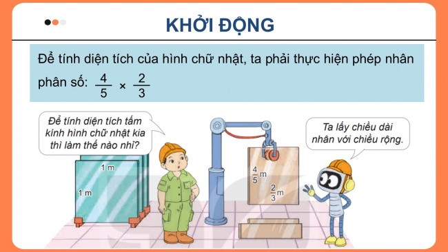 Soạn giáo án điện tử toán 4 KNTT Bài 63: Phép nhân phân số