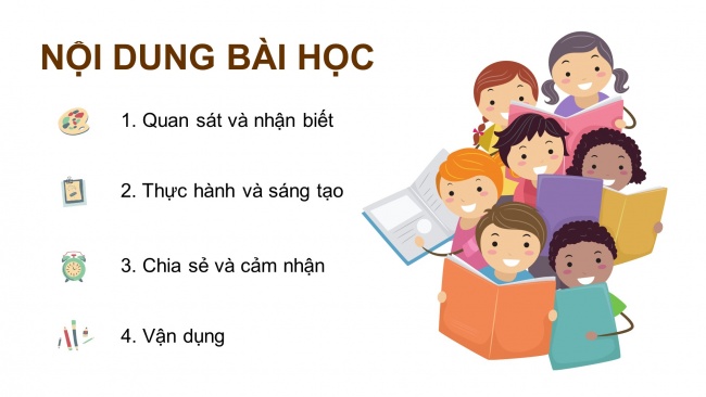 Soạn giáo án điện tử mĩ thuật 4 cánh diều: Cùng nhau ôn tập học kì 1