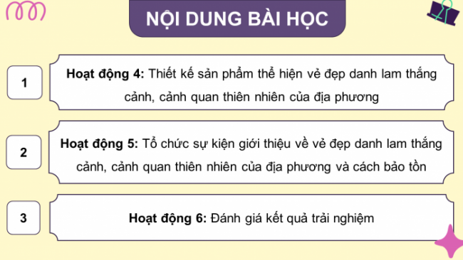 Soạn giáo án điện tử HĐTN 8 CTST (bản 2) Chủ đề 5: Bảo tồn cảnh quan và phát triển cộng đồng - Hoạt động 4, 5, 6