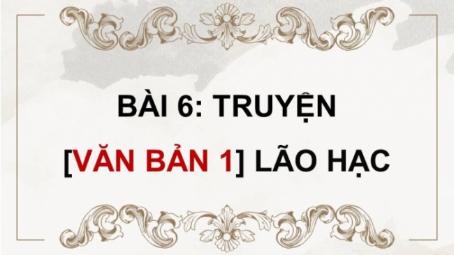 Soạn giáo án điện tử Ngữ văn 8 CD Bài 6 Đọc 1: Lão Hạc