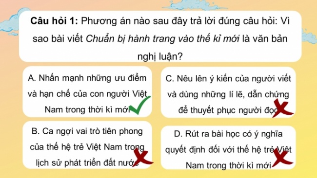 Soạn giáo án điện tử Ngữ văn 8 CD Bài 5 Tự đánh giá: Chuẩn bị hành trang vào thế kỉ mới