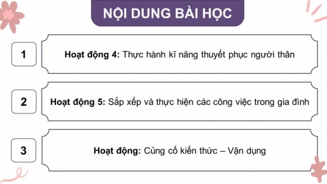 Soạn giáo án điện tử HĐTN 8 CTST (bản 1) Chủ đề 4: Sống hoà hợp trong gia đình - Nhiệm vụ 4, 5