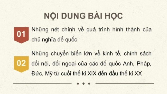 Soạn giáo án điện tử Lịch sử 8 CTST Bài 9: Các nước Anh, Pháp, Đức, Mỹ chuyển sang giai đoạn chủ nghĩa đế quốc