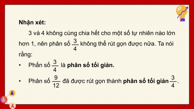 Soạn giáo án điện tử toán 4 cánh diều Bài 59: Rút gọn phân số