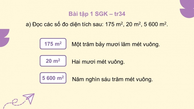 Soạn giáo án điện tử toán 4 cánh diều Bài 67: Mét vuông