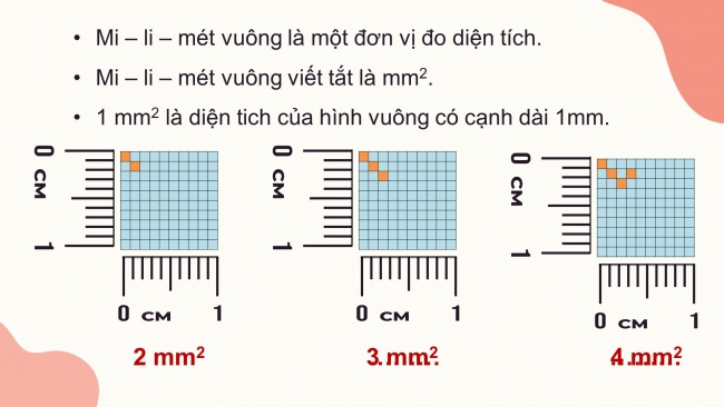 Soạn giáo án điện tử toán 4 CTST Bài 57: Mi-li-mét vuông