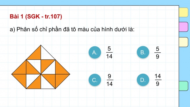 Soạn giáo án điện tử toán 4 KNTT Bài 69: Ôn tập phân số