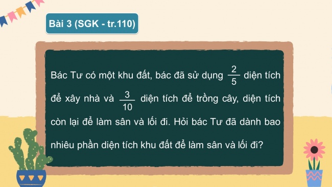 Soạn giáo án điện tử toán 4 KNTT Bài 70: Ôn tập phép tính với phân số