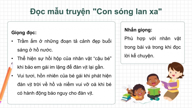 Soạn giáo án điện tử tiếng việt 4 cánh diều Bài 11 Đọc 4: Con sóng lan xa