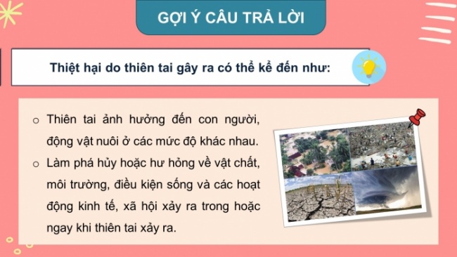 Soạn giáo án điện tử HĐTN 8 CTST (bản 2) Chủ đề 6: Đề phòng thiên tai và giảm nhẹ rủi ro - Hoạt động 1, 2