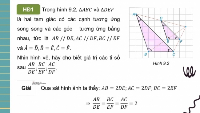 Soạn giáo án điện tử Toán 8 KNTT Bài 33: Hai tam giác đồng dạng