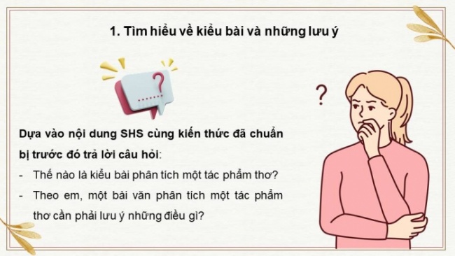 Soạn giáo án điện tử Ngữ văn 8 CD Bài 7 Viết: Phân tích một tác phẩm thơ