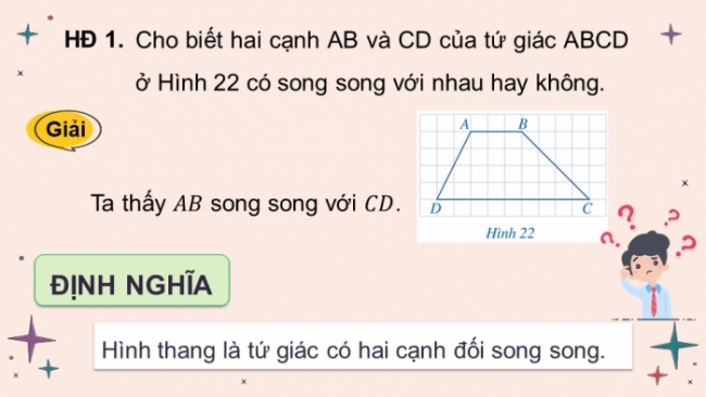 Soạn giáo án điện tử Toán 8 CD Chương 5 Bài 3: Hình thang cân