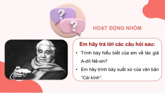 Soạn giáo án điện tử Ngữ văn 8 CD Bài 4 Đọc 2: Cái kính