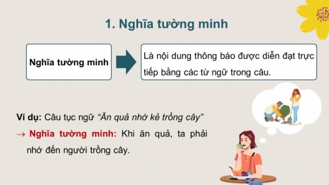 Soạn giáo án điện tử Ngữ văn 8 CD Bài 4 TH tiếng Việt: Nghĩa tường minh và nghĩa hàm ẩn