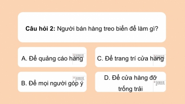 Soạn giáo án điện tử Ngữ văn 8 CD Bài 4 Tự đánh giá: Treo biển