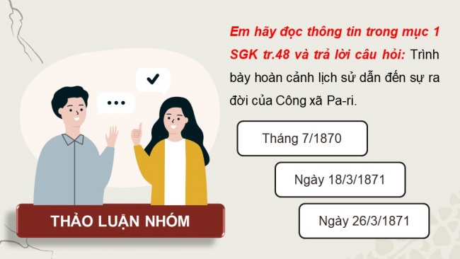 Soạn giáo án điện tử Lịch sử 8 CTST Bài 10: Công xã Pa-ri (năm 1871)