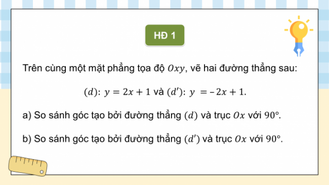 Soạn giáo án điện tử Toán 8 KNTT Bài 29: Hệ số góc của đường thẳng