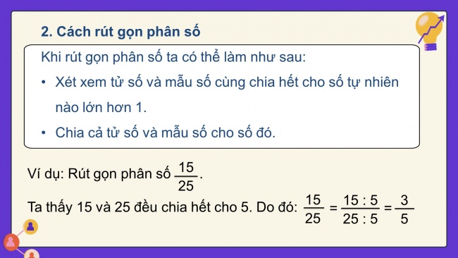 Soạn giáo án điện tử toán 4 cánh diều Bài 59: Rút gọn phân số