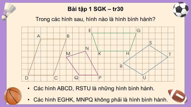 Soạn giáo án điện tử toán 4 cánh diều Bài 65: Hình bình hành