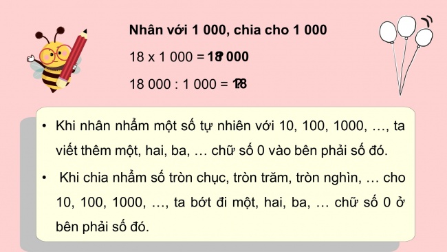 Soạn giáo án điện tử toán 4 CTST Bài 45: Nhân với 10, 100, 1000,... Chia cho 10, 100, 1000,...