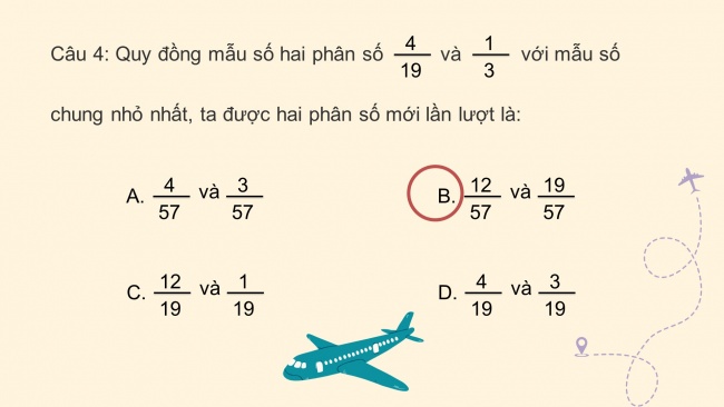 Soạn giáo án điện tử toán 4 KNTT Bài 58: So sánh phân số